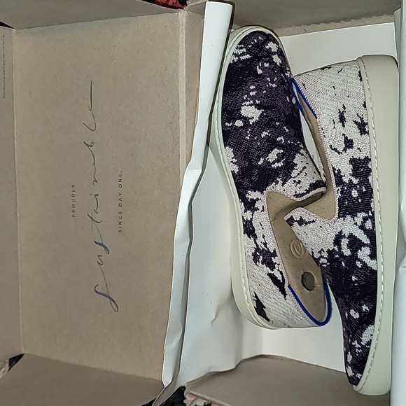 Rothy's Retired HTF Limited Edition Shibori Sneaker Ocean/Iris NEW Women's Sz 9 - Picture 8 of 9